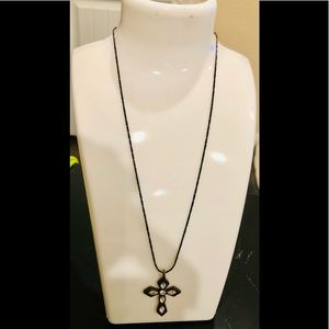 Long cross necklace